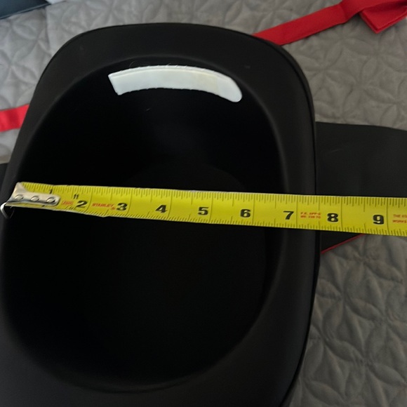 Costume Magician top hat w/ satin cummerbund, red bow tie , white gloves & wand - Picture 9 of 13